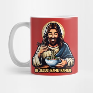 In Jesus Name Ramen Mug